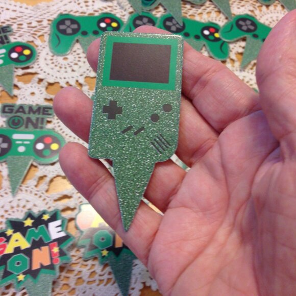 Party Supplies, cupcake toppers for gaming party theme - Picture 6 of 9